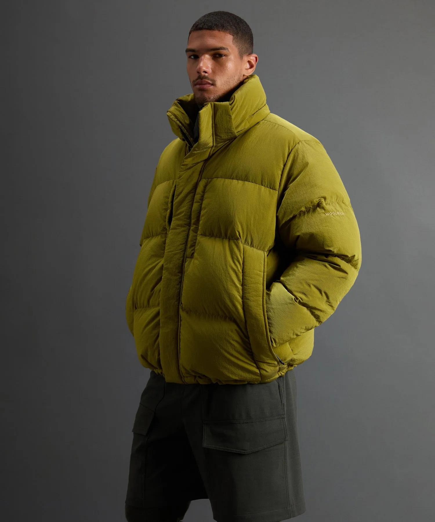 Todd Snyder X Woolrich Quilted Short Parka in Citron