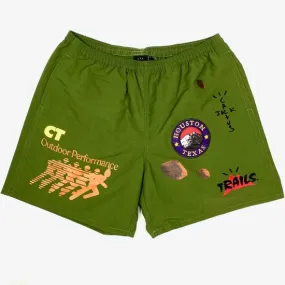 Travis Scott  "Running Wild" Shorts olive is