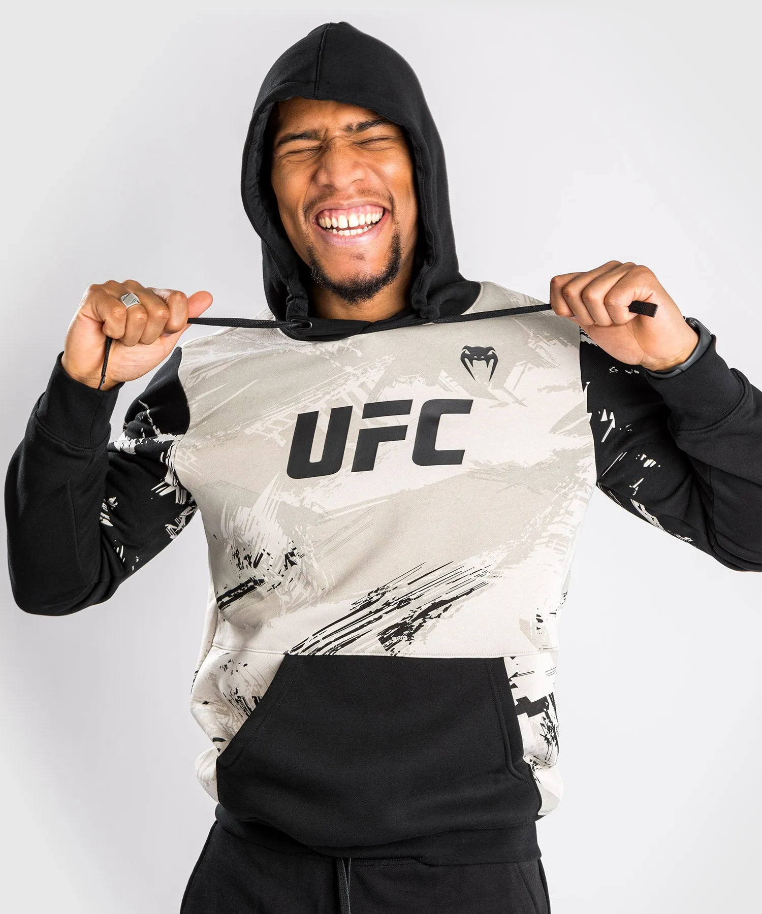 UFC Venum Authentic Fight Week 2.0 Men’s Pullover Hoodie - Sand/Black