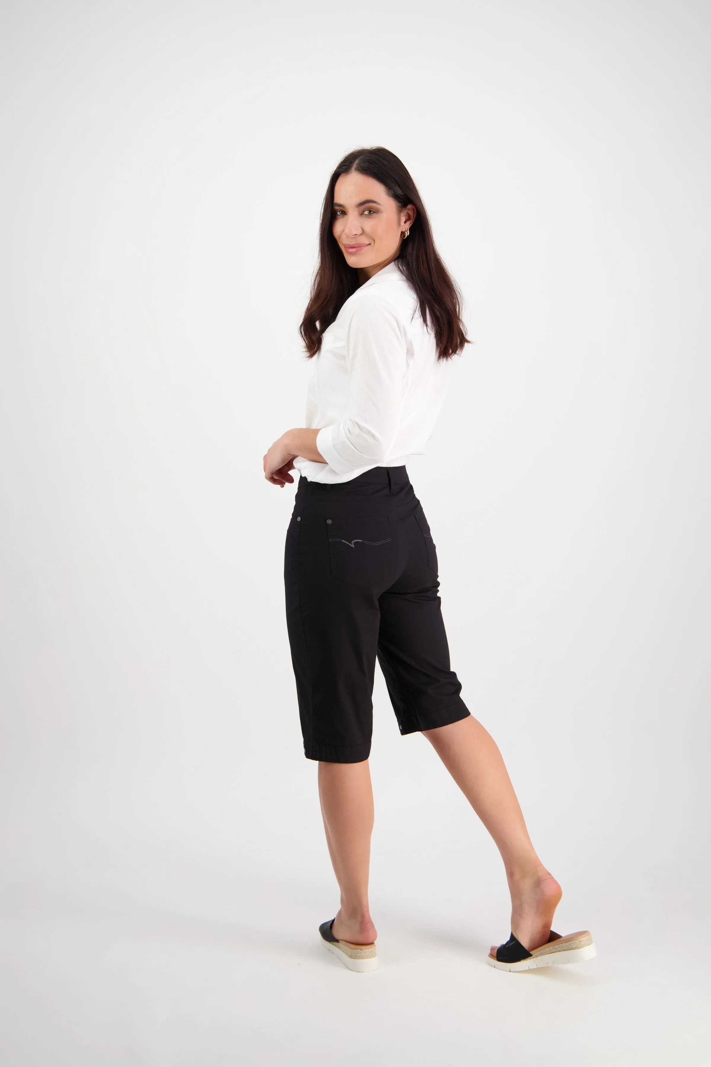 Vassalli Poplin Straight Leg Short