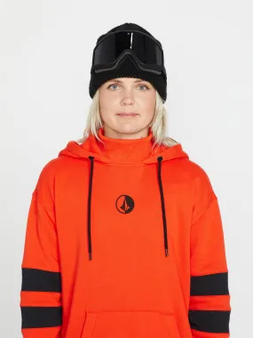 WOMENS BANDED HOODIE - ORANGE SHOCK