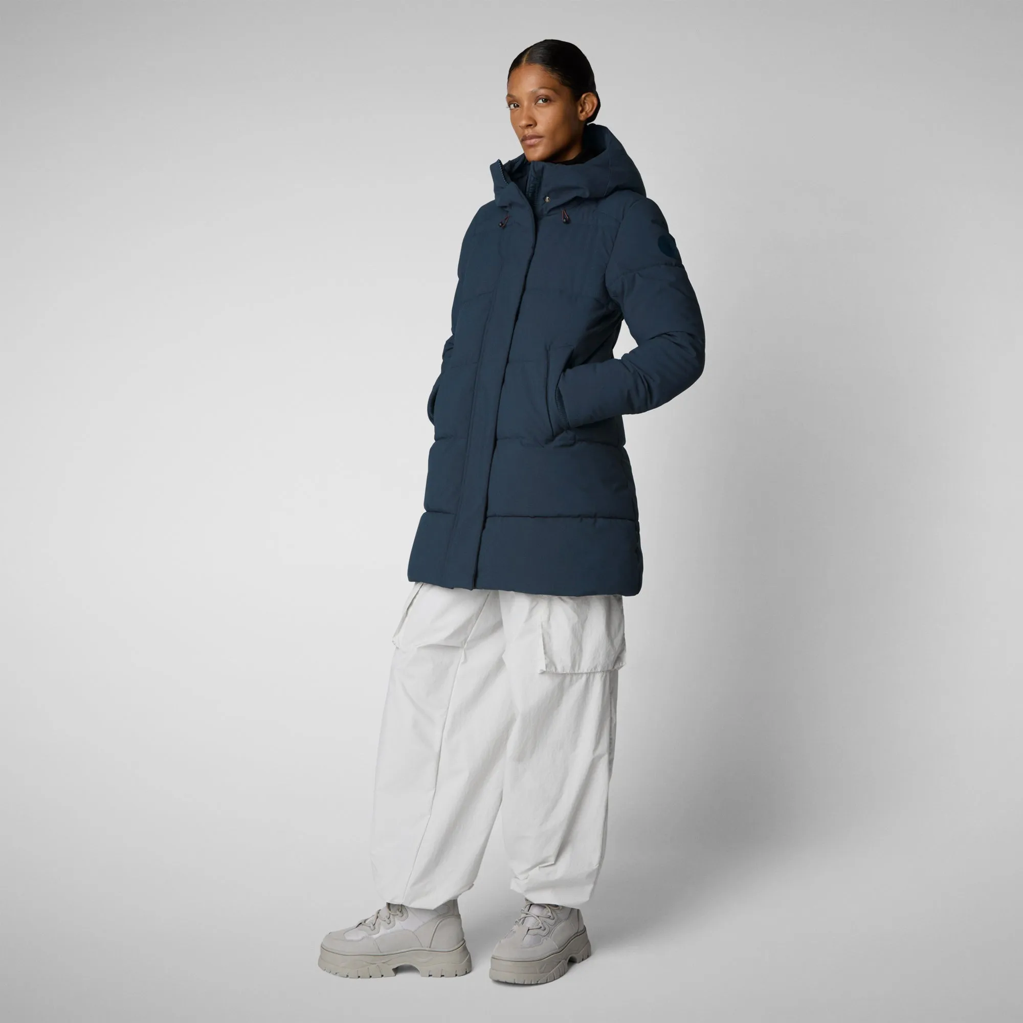 Women's Hooded Parka Bethany in blue black