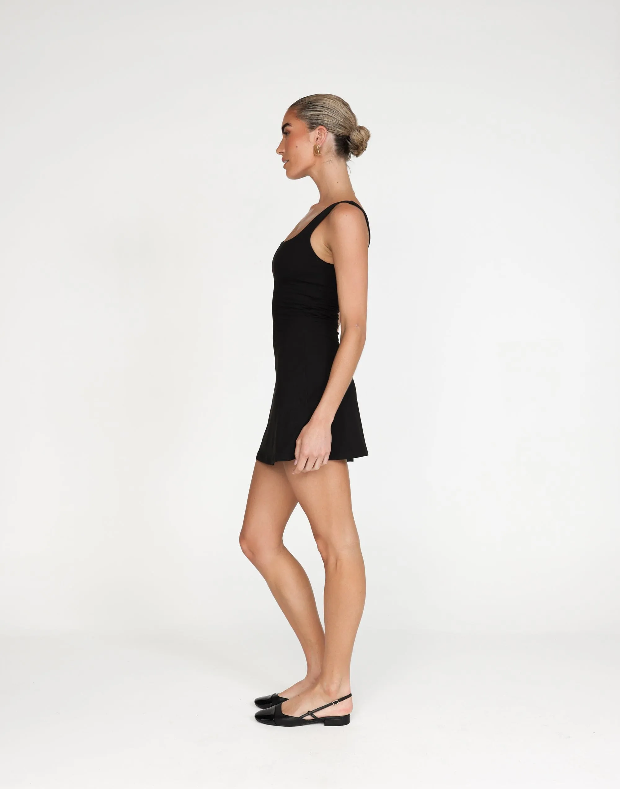 Yoko Skort Mini Dress (Black)