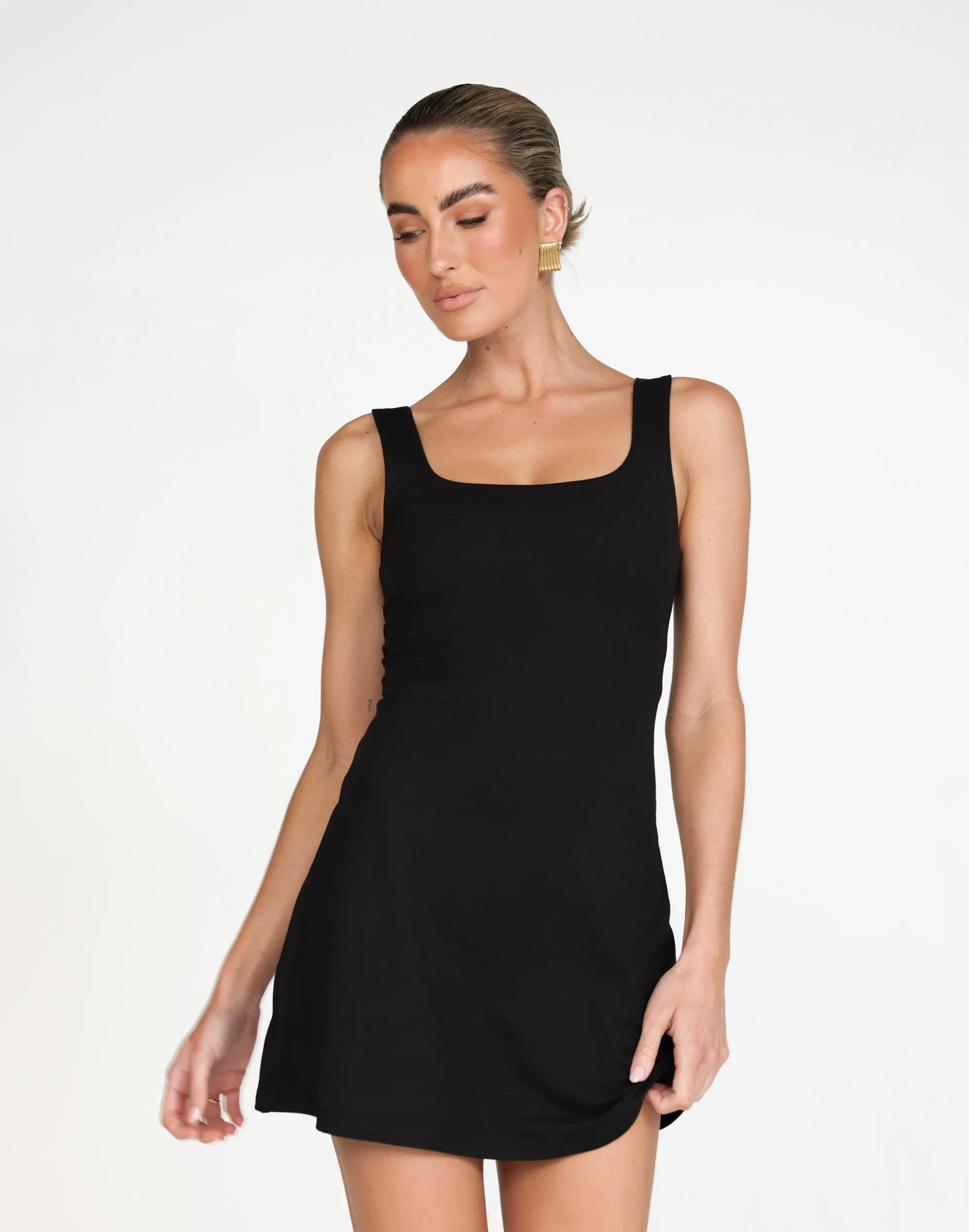 Yoko Skort Mini Dress (Black)